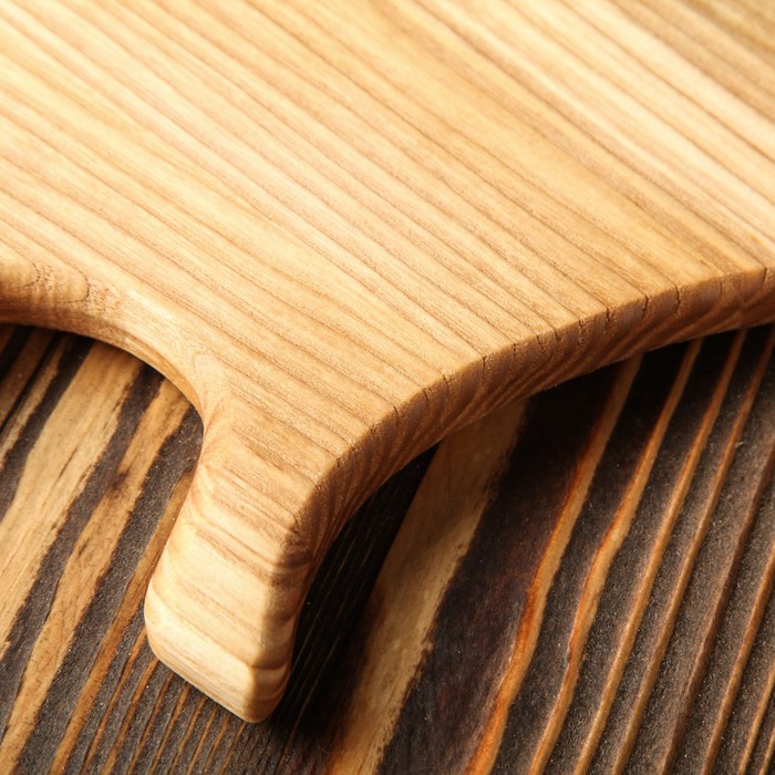 Доска для нарезки и подачи "Лиса", массив ясеня, 25х19 см