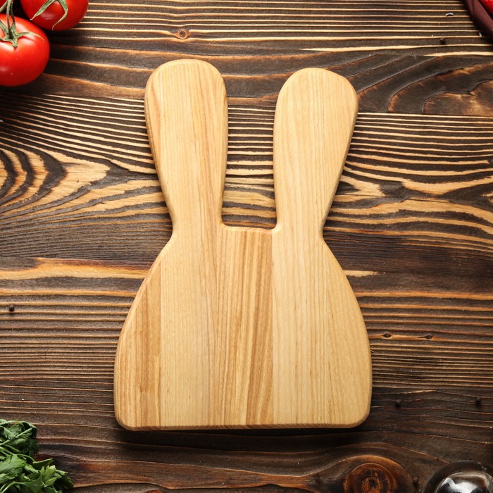 Доска для нарезки и подачи "Ушастый", массив ясеня, 30х21 см