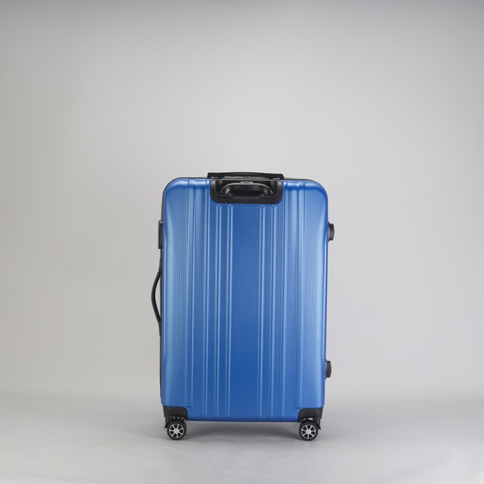 Чемодан большой 28", отдел на молнии, кодовый замок, 4 колеса, цвет синий
