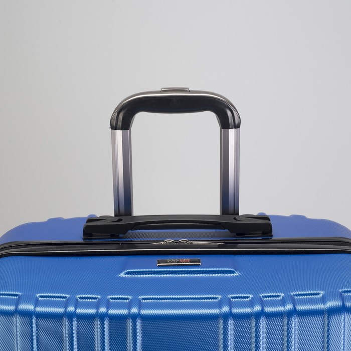 Чемодан большой 28", отдел на молнии, кодовый замок, 4 колеса, цвет синий
