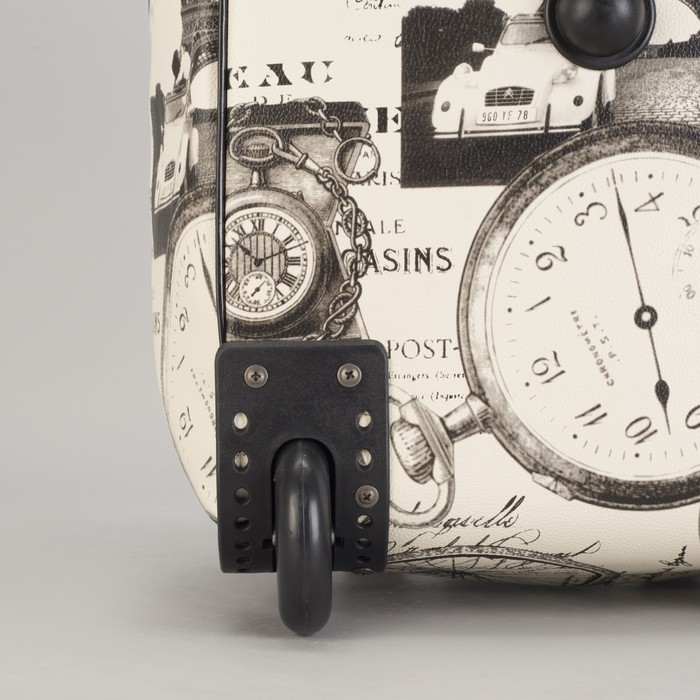 Чемодан малый "Путешествие" 20", отдел на молнии, с расширением, наружный карман, 2 колеса