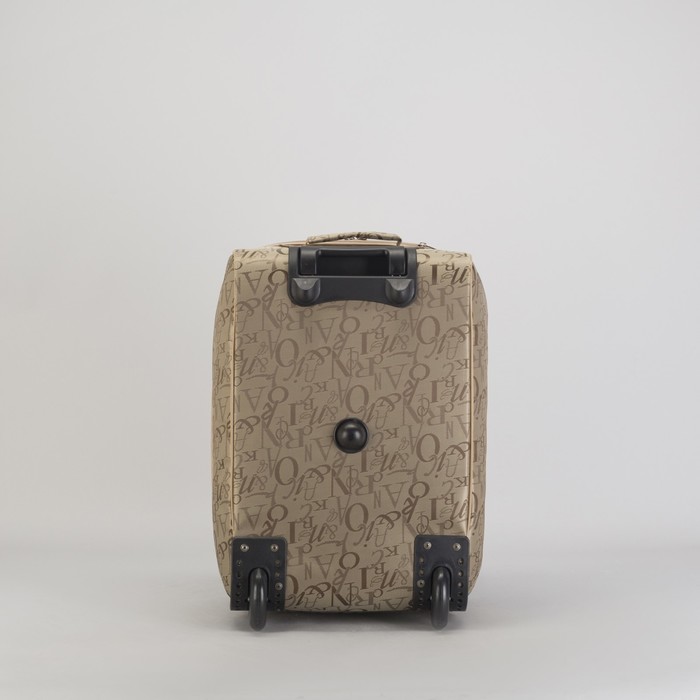 Чемодан малый 20", отдел на молнии, с расширением, наружный карман, 2 колеса, цвет бежевый