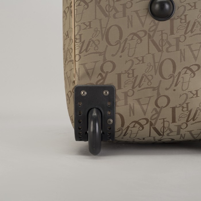 Чемодан малый 20", отдел на молнии, с расширением, наружный карман, 2 колеса, цвет бежевый