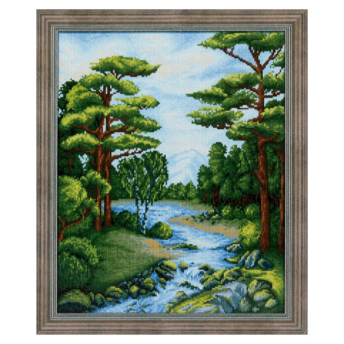 Картина стразами "Лесной ручей" 40х50 см