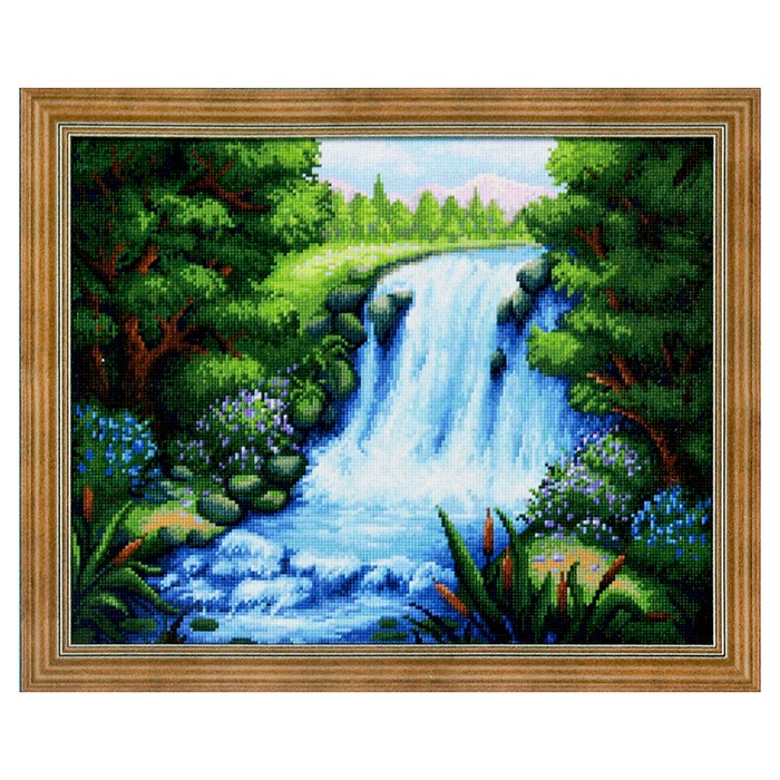 Картина стразами "Тихий водопад" 50х40 см