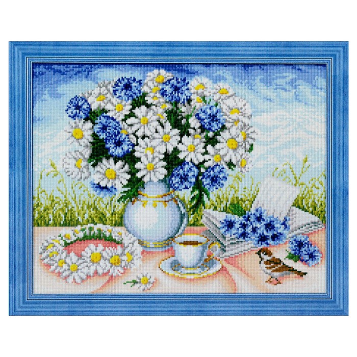 Картина стразами"Букет ромашек" 50х40 см
