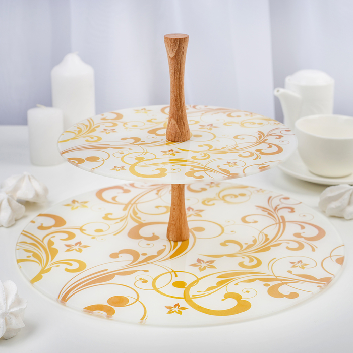 Этажерка 2 яруса "Принцесса", плоская, в подарочной упаковке