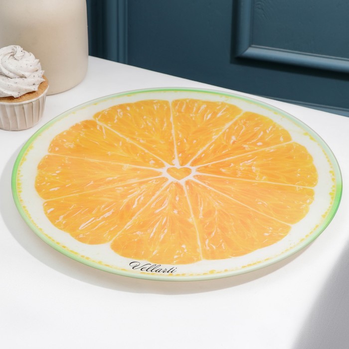 фото Подставка для торта вращающаяся «апельсин», d=30 см, в подарочной упаковке vellarti