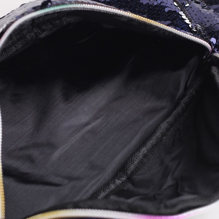 Сумка на пояс, отдел на молнии, наружный карман, цвет синий