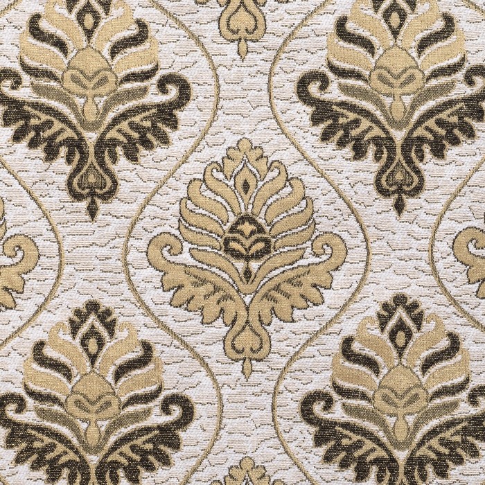 Накидка на кресло "Этель" Барокко бежевый 70х160 см, 30% хлопок, 70% п/э