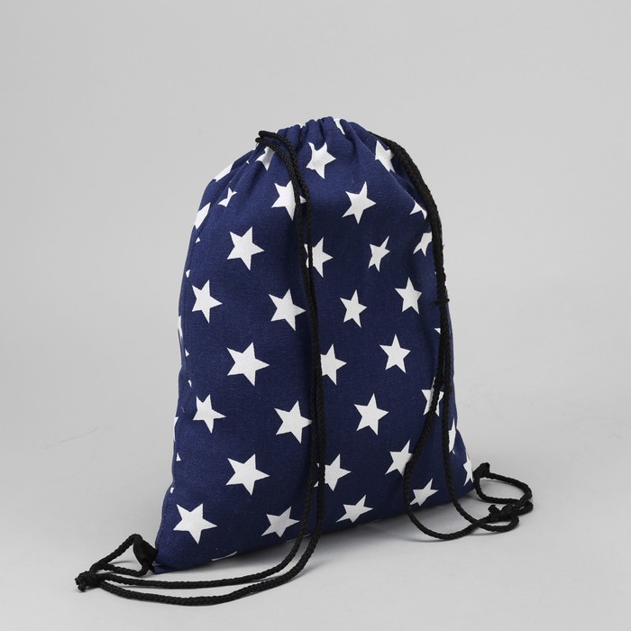 Мешок для обуви "Звёзды", отдел на шнурке, цвет синий
