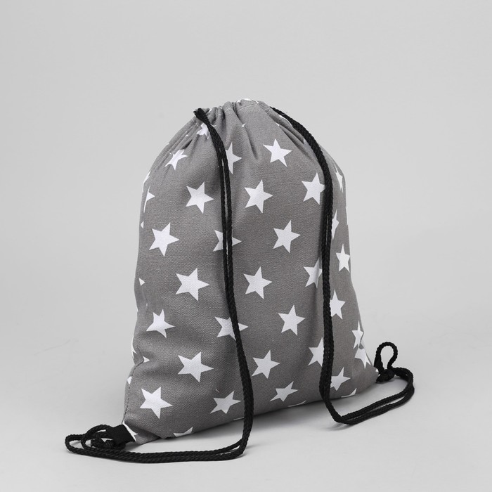 Мешок для обуви "Звёзды", отдел на шнурке, цвет серый