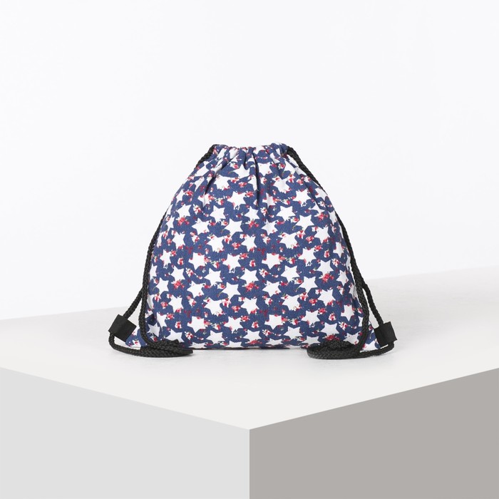 Мешок малый для обуви "Звёздочки", отдел на шнурке, цвет синий