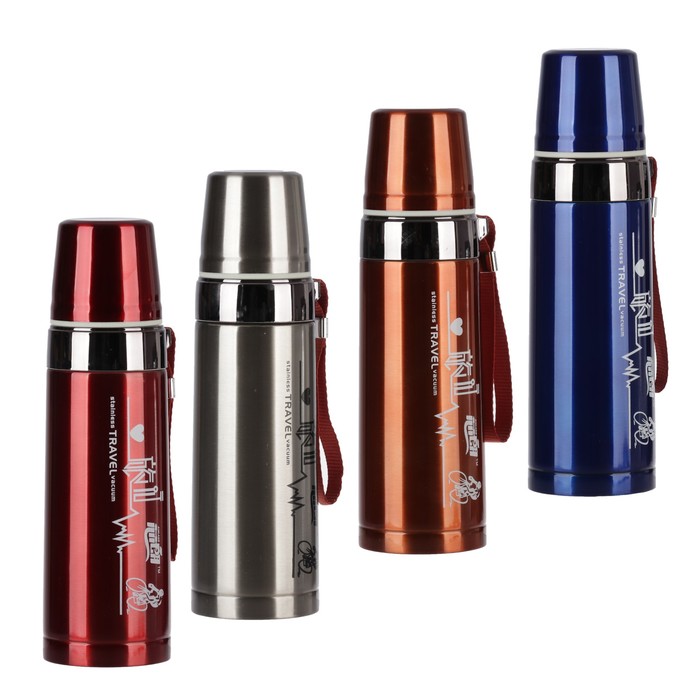 Термос 500 мл TRAVEL, яркий, микс