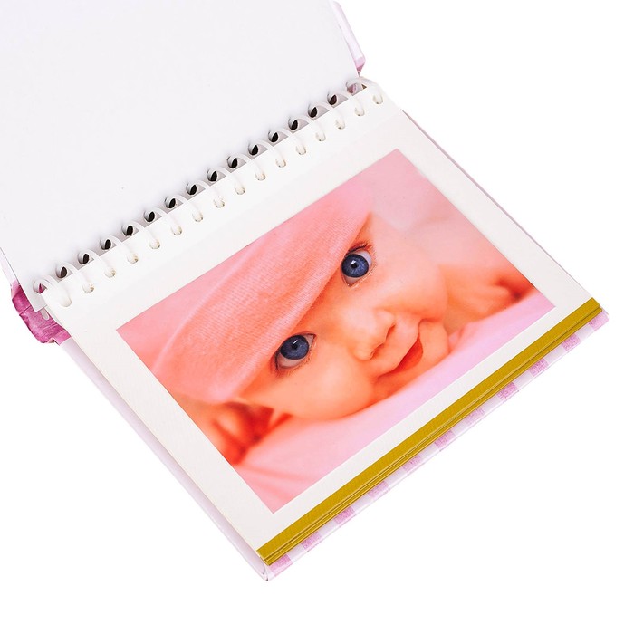 Подарочный набор "Лучшая малышка на свете": фотоальбом на 10 магнитных листов, кармашек на кроватку на 2 отделения, наклейки для фотографирования и открытка