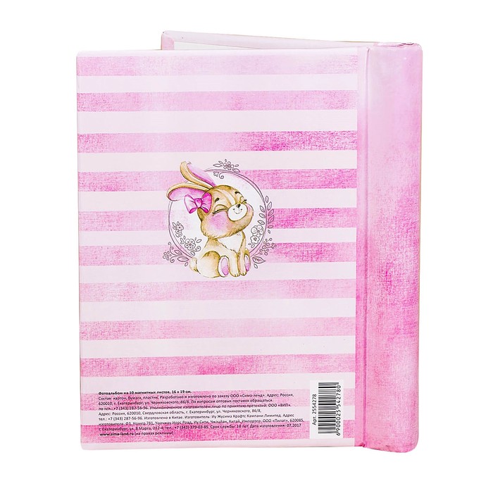 Подарочный набор "Лучшая малышка на свете": фотоальбом на 10 магнитных листов, кармашек на кроватку на 2 отделения, наклейки для фотографирования и открытка