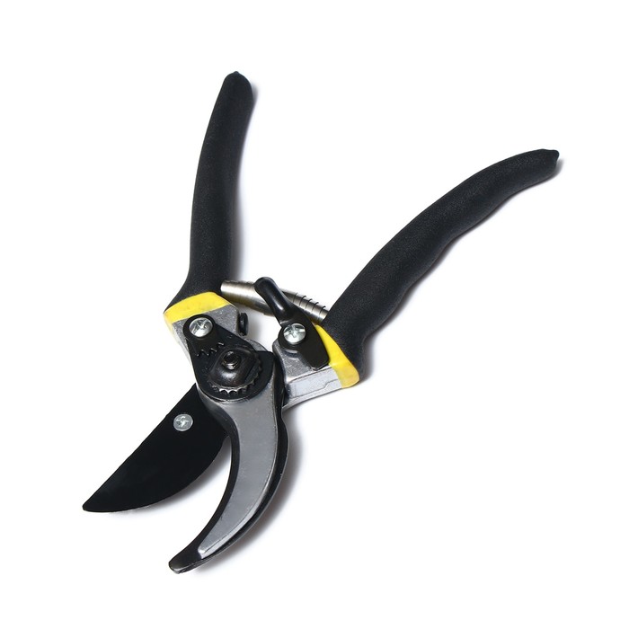 Секатор плоскостной, 8" (20 см), пластиковые ручки