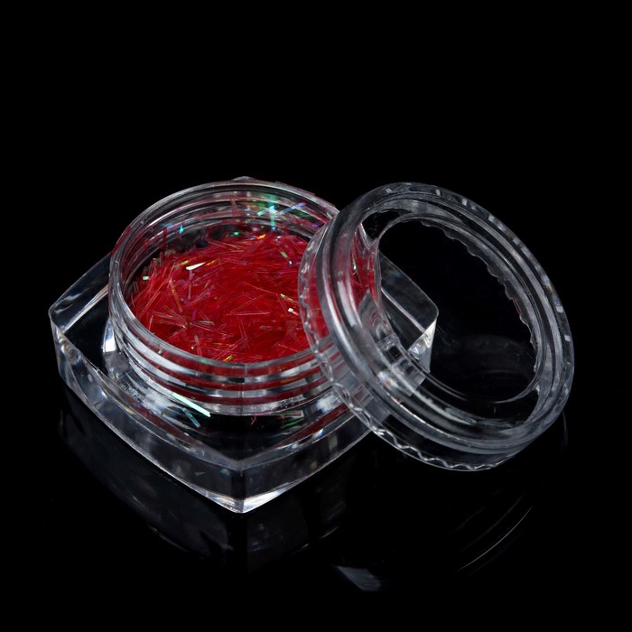 Стружка для ногтей, 0,5см, цвет красный