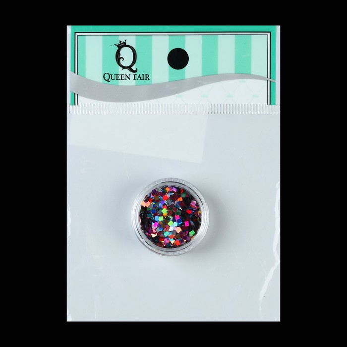 Пайетки для ногтей "Квадраты", цвет МИКС