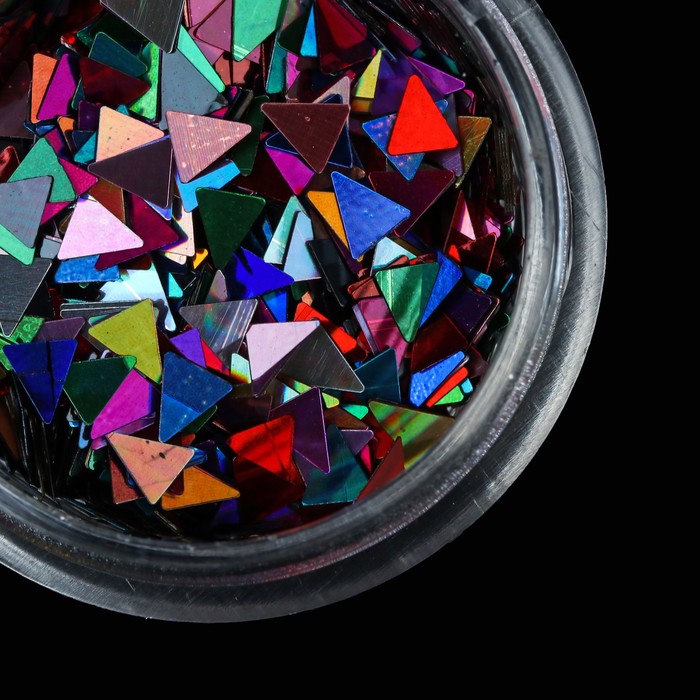 Пайетки для ногтей "Треугольники", цвет МИКС