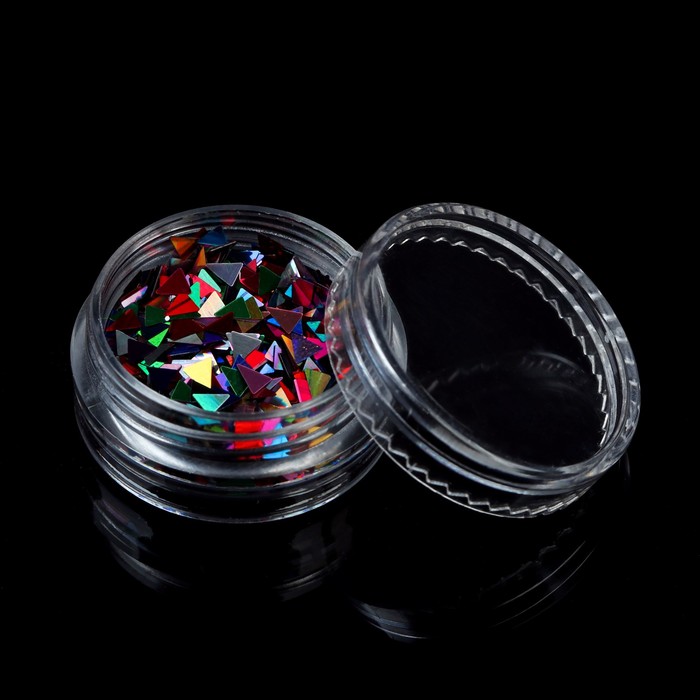 Пайетки для ногтей "Треугольники", цвет МИКС