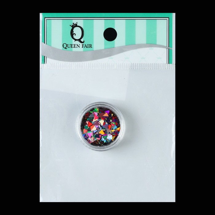 Пайетки для ногтей "Треугольники", цвет МИКС