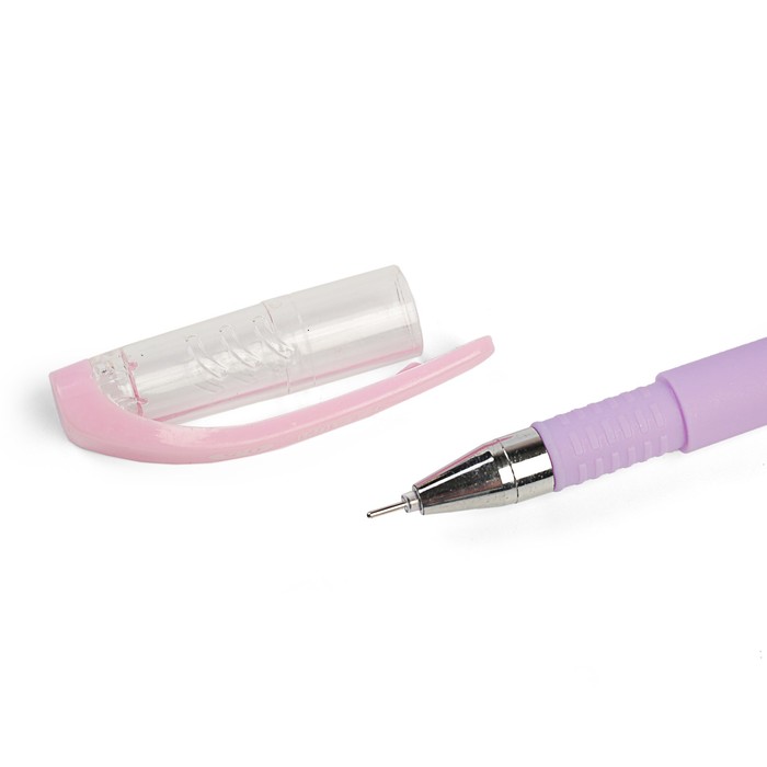 Ручка гелевая ПИШИ-СТИРАЙ 0,38мм стержень синий корпус прорезиненный Неон МИКС