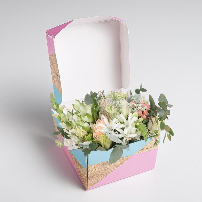 Коробка из картона «Счастье», 12 х 8 х 12 см