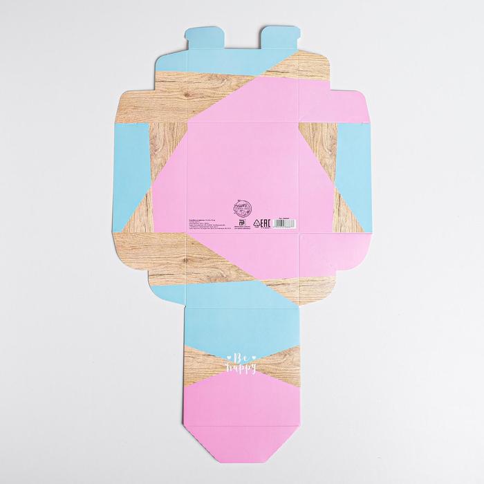 Коробка из картона «Счастье», 12 х 8 х 12 см