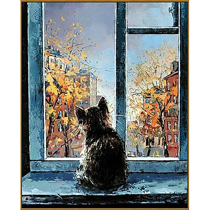 Алмазная мозаика "Вот и осень", 20*25 см, 24 цвета