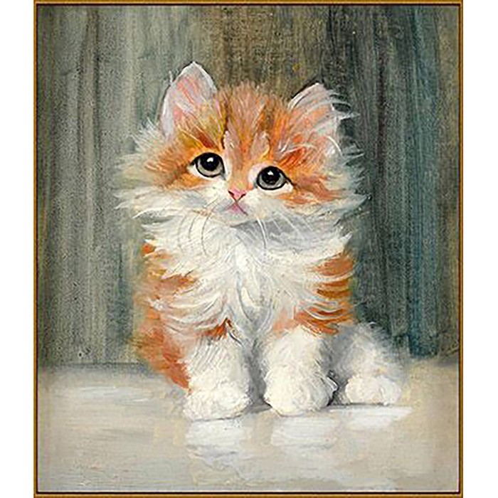 Алмазная мозаика "Рыжий милашка", 20*23 см, 22 цвета