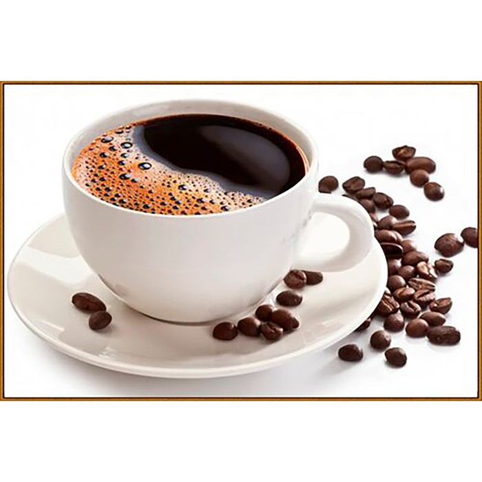 Алмазная мозаика "Кофейное настроение", 28*18 см, 23 цвета