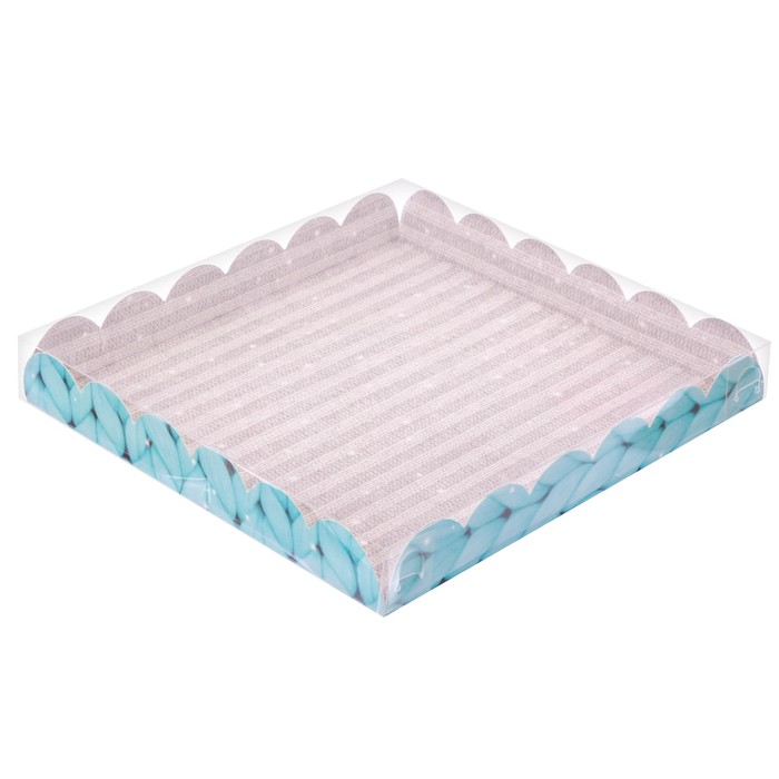 Коробка для кондитерских изделий с PVC крышкой «Тепла и уюта», 21 х 21 х 3 см