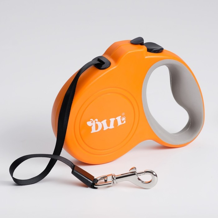 Рулетка DIIL с прорезиненной ручкой, 4 м, до 20 кг, лента, оранжевая