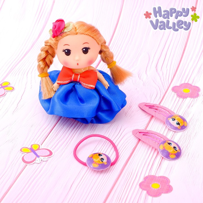 Кукла «Лола» с заколками и резинкой