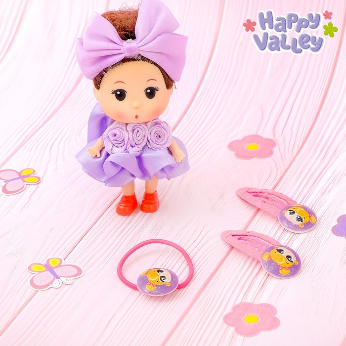 Кукла «Лола» с заколками и резинкой