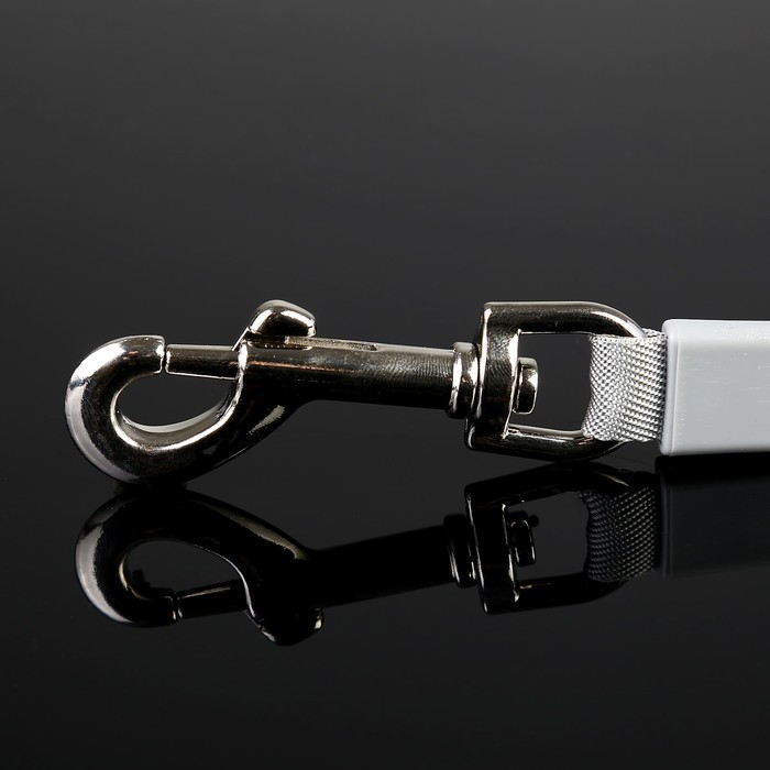 Рулетка DIIL, 8 м, до 50 кг, лента, с контейнером для пакетов, прорезиненная, серо-голубая