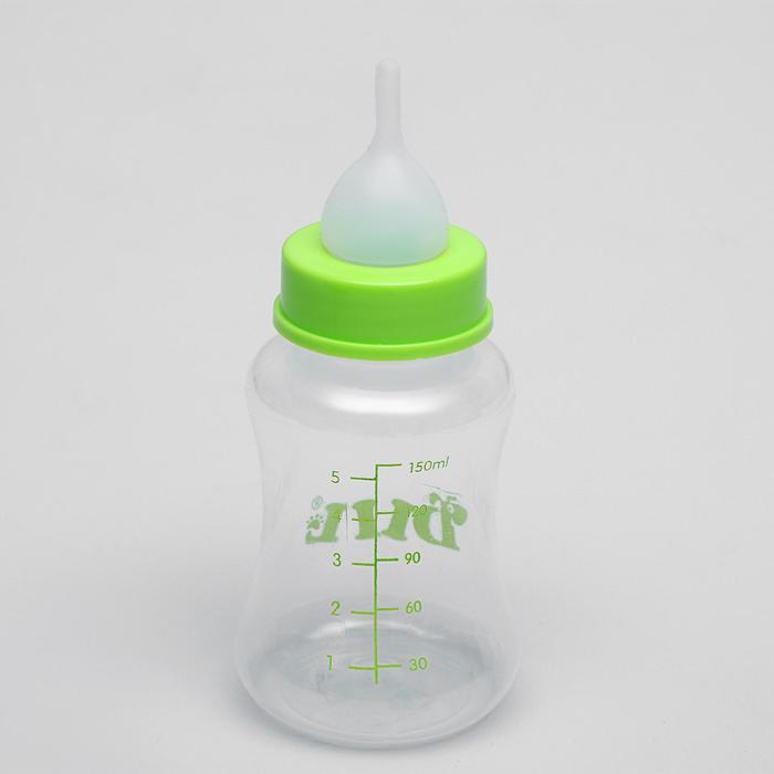 Набор для вскармливания DIIL, бутылочка 150 мл, с 2 сосками и ершиком, микс цветов