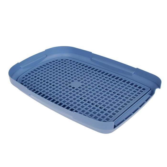 Переноска с пластиковой дверкой "Soft", до 10 кг, с решеткой, голубая