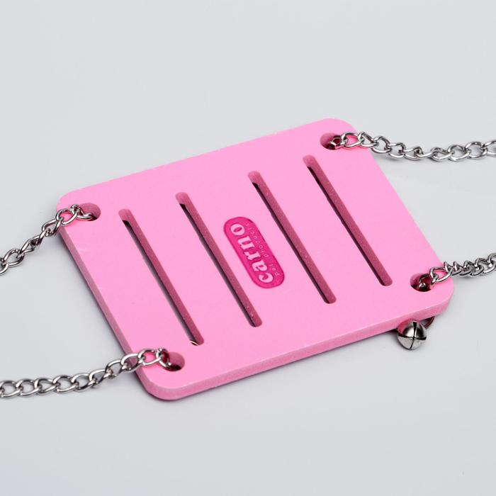 Качель для грызунов Carno на цепочках, 9 х 7 х 0,5 см, пластик, микс цветов