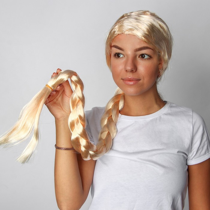 Карнавальный парик "Кокетка" с косой