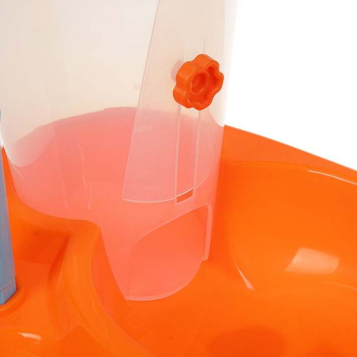 Комплекс для кормления: контейнер для корма 2,5 л, миска, поилка 600 мл, оранжевый