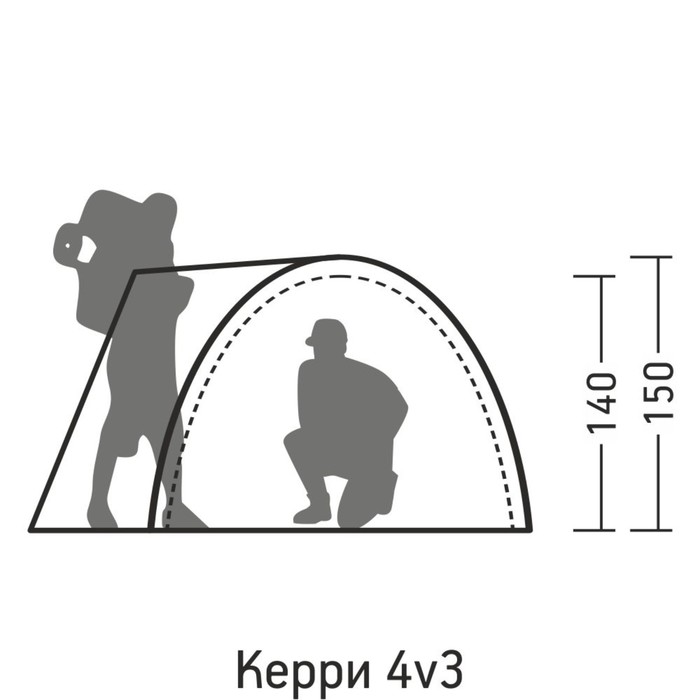 Палатка Керри 4 V3, Коричневый