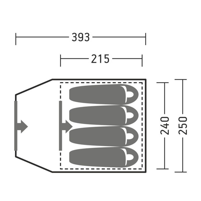 Палатка Керри 4 V3, Коричневый