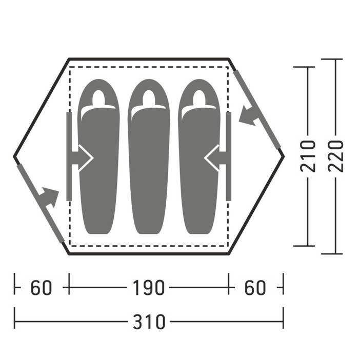 Палатка Дингл Лайт 3, Зеленый