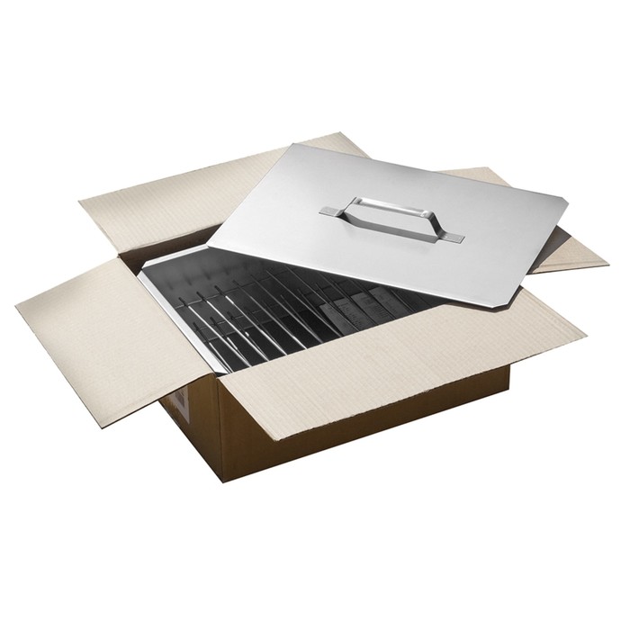 Коптильня двухъярусная без поддона (380х280х170) (сталь 0,5мм.)