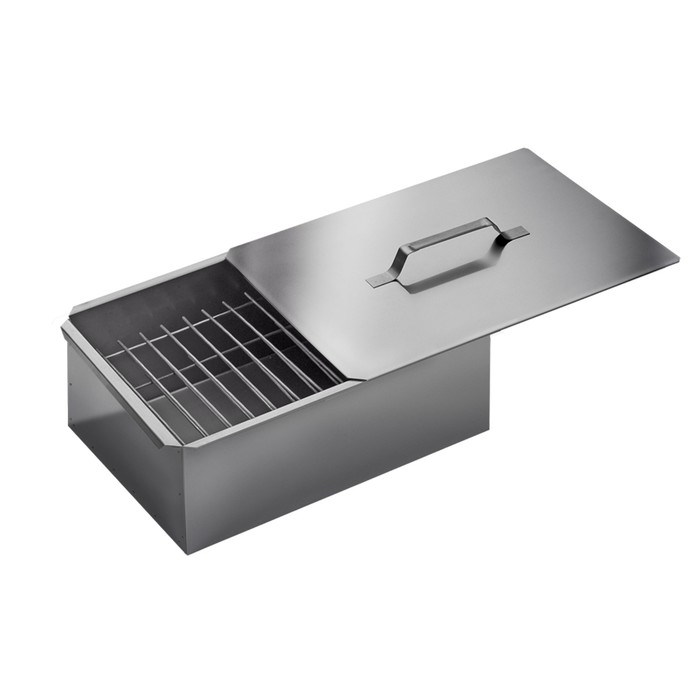 Коптильня двухъярусная с поддоном для сбора жира (380х280х170)(нержавеющая сталь 0,5 мм.)