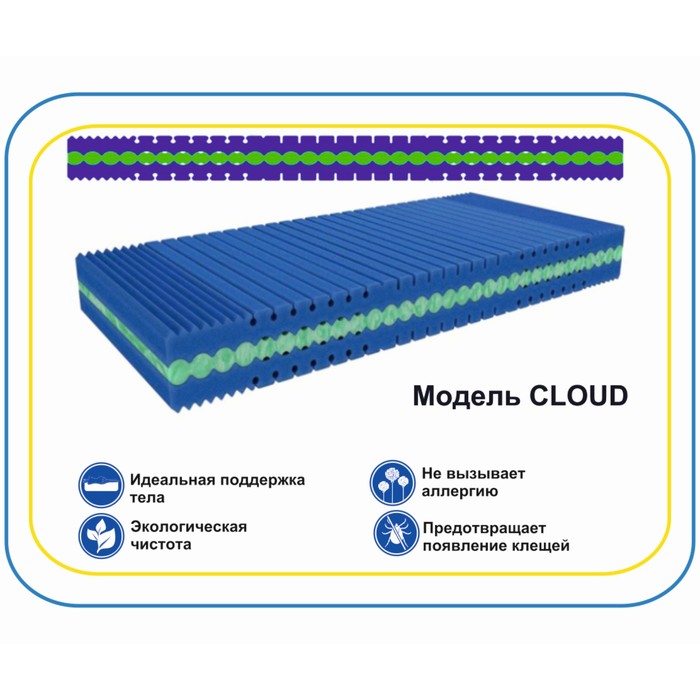 Матрас Cloud, размер 80х200 см, высота 20 см