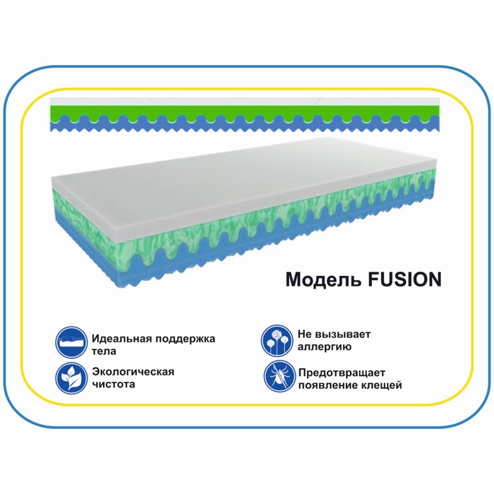 Матрас Fusion, размер 160х200 см, высота 20 см
