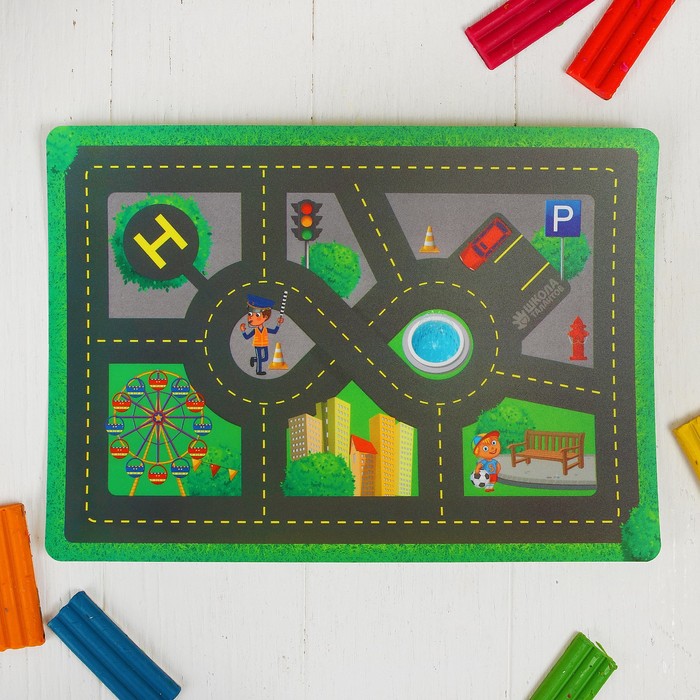 Коврик для лепки "Транспорт", формат A4